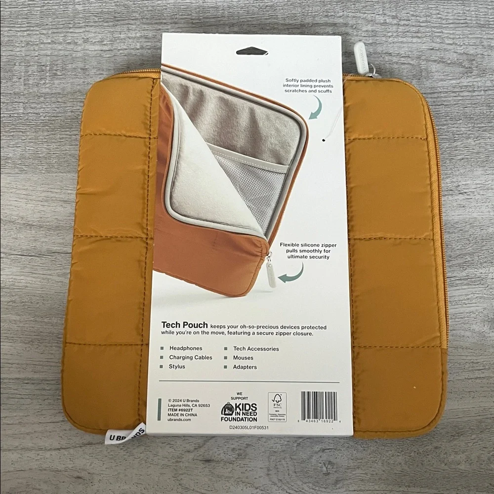NWT Tech Pouch - Burnt Orange